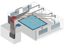 Déshumidificateur de piscine gainable de DAW G de 2 à 7 l / H